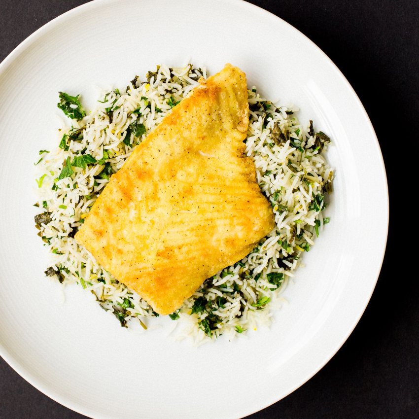 Sabzi Polo Ba Mahi recipe